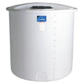 1660 Gallon Natural MDPE Round Open Top Vertical Bulk Storage Tank with Bolt-On Cover - 86" Dia. x 76" Hgt.