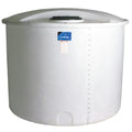 1000 Gallon Natural MDPE Round Open Top Vertical Bulk Storage Tank with Bolt-On Cover - 74" Dia. x 64" Hgt.