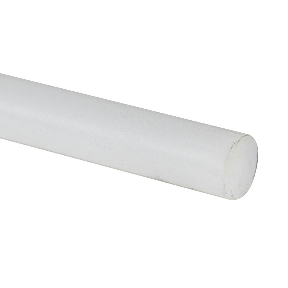 1-1/4" White Acetron® GP Acetal Rod - 8' Length