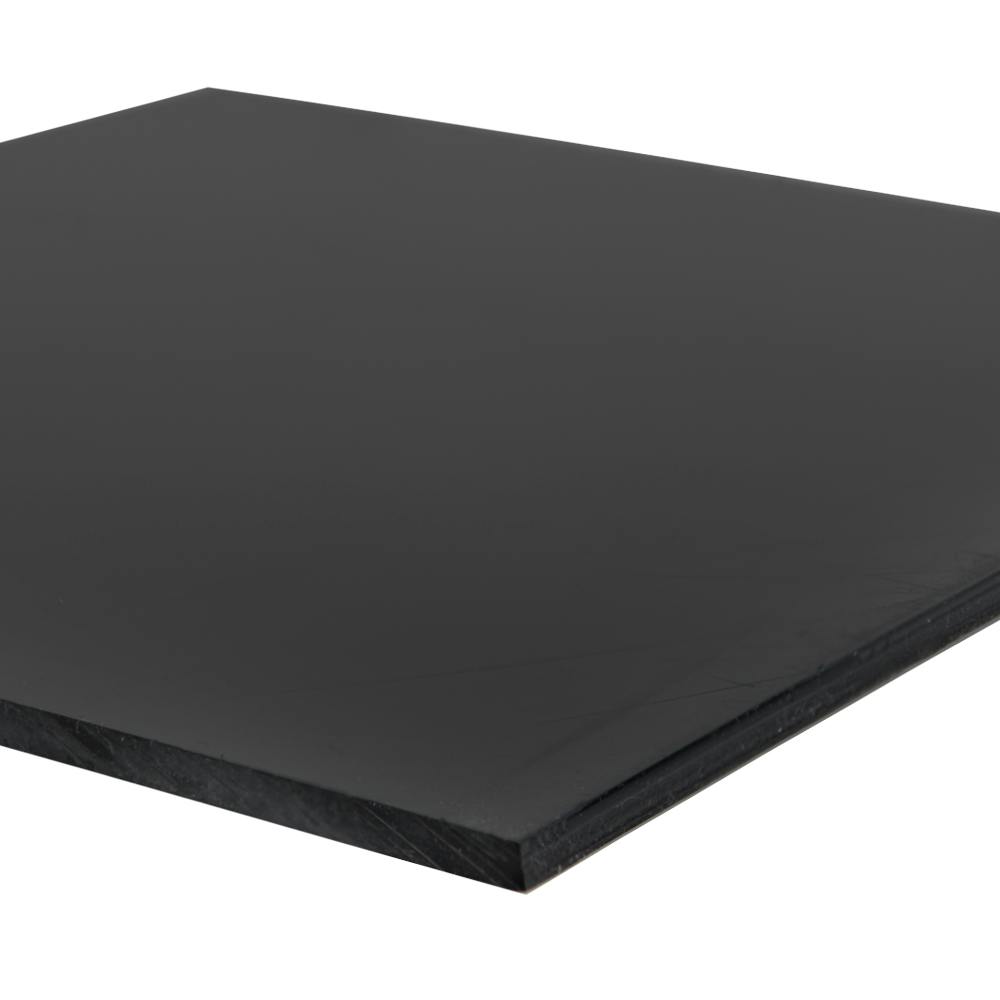 1/2" x 48" x 96" Recycled HDPE Black Sheet