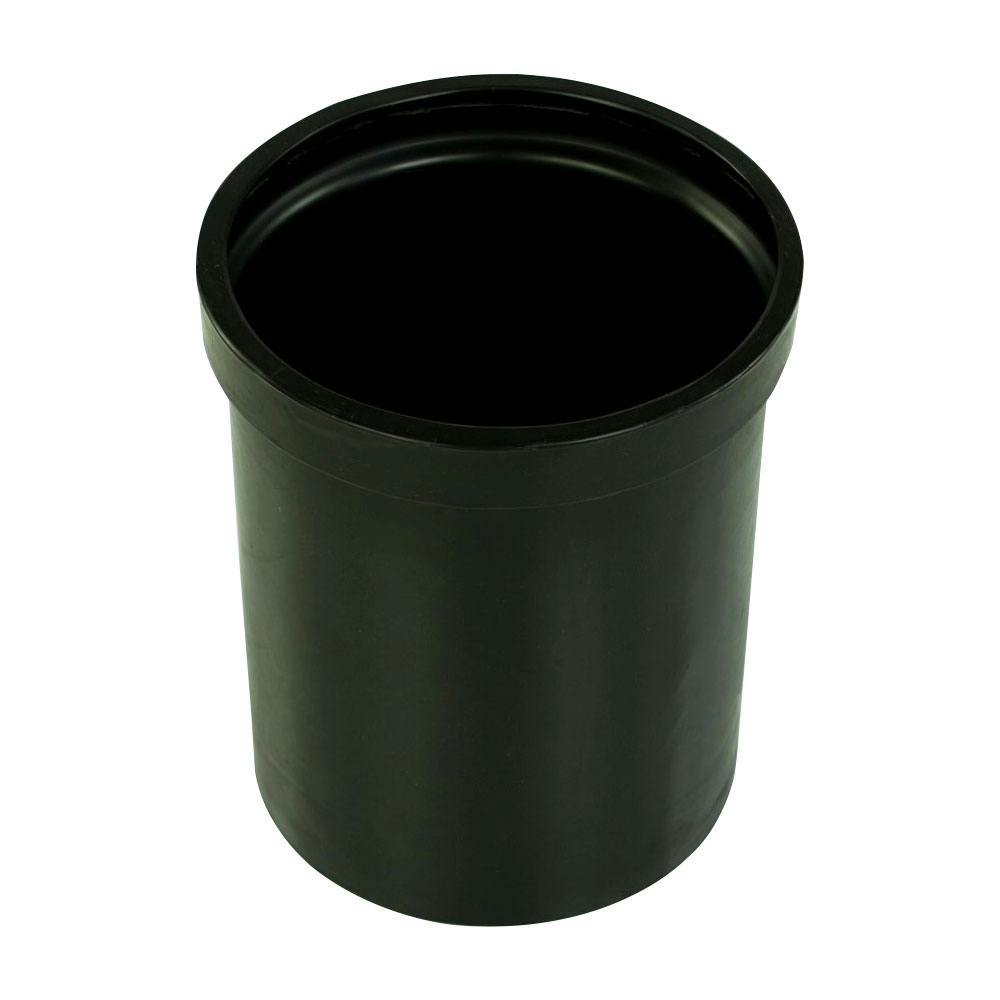 5 Gallon Black LLDPE Cylindrical Tamco® Heavy-Wall Graduated Tank with External Flange - 11" Dia. x 14" Hgt. (Cover Sold Separately)