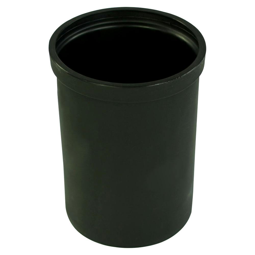 10 Gallon Black LLDPE Cylindrical Tamco® Heavy-Wall Graduated Tank with External Flange - 13" Dia. x 19" Hgt. (Cover Sold Separately)
