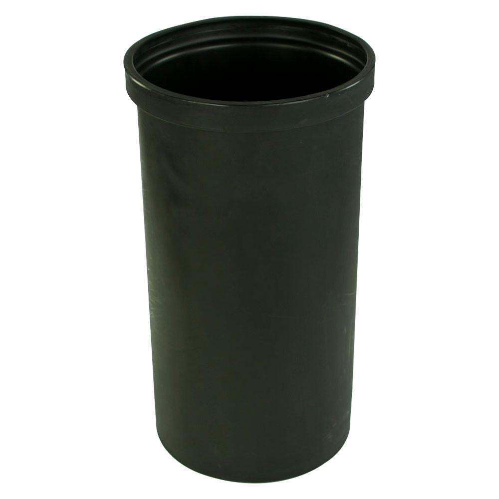 15 Gallon Black LLDPE Cylindrical Tamco® Heavy-Wall Graduated Tank with External Flange - 14" Dia. x 27" Hgt. (Cover Sold Separately)