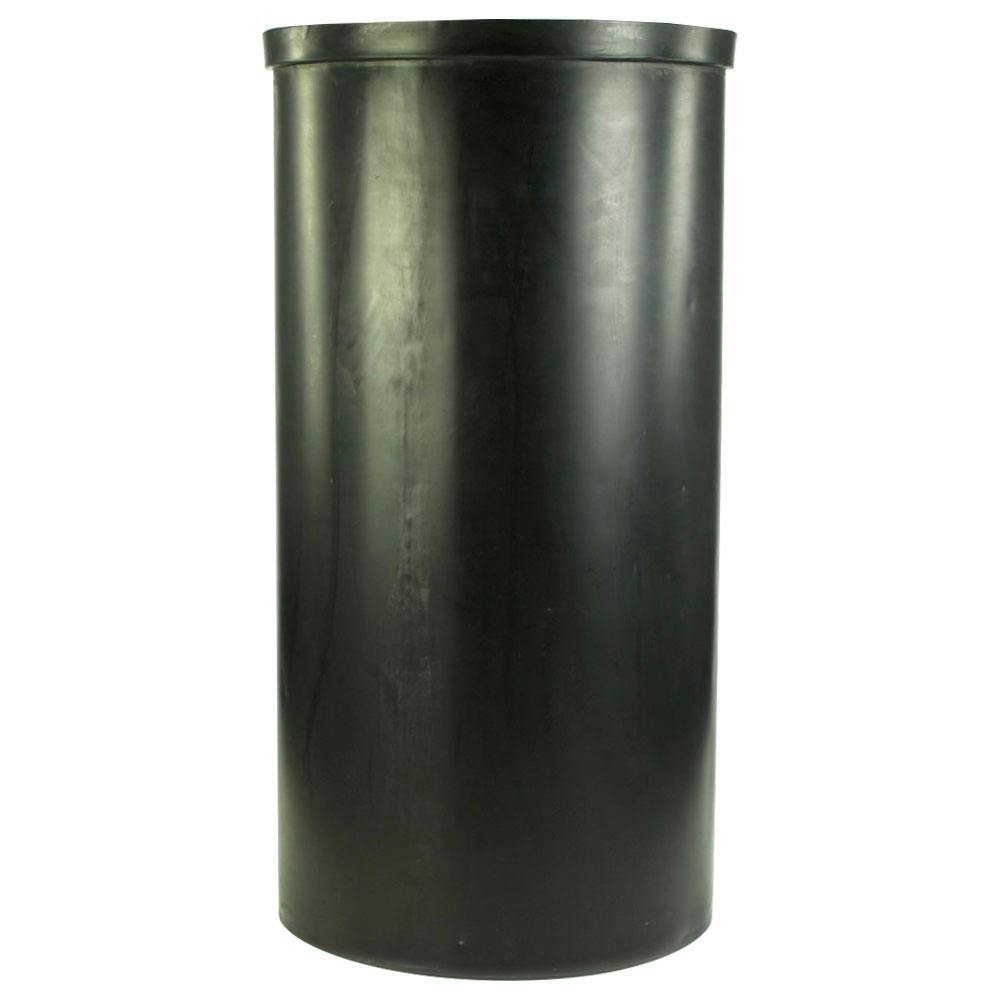 80 Gallon Black LLDPE Cylindrical Tamco® Heavy-Wall Graduated Tank with External Flange - 24" Dia. x 48" Hgt. (Cover Sold Separately)