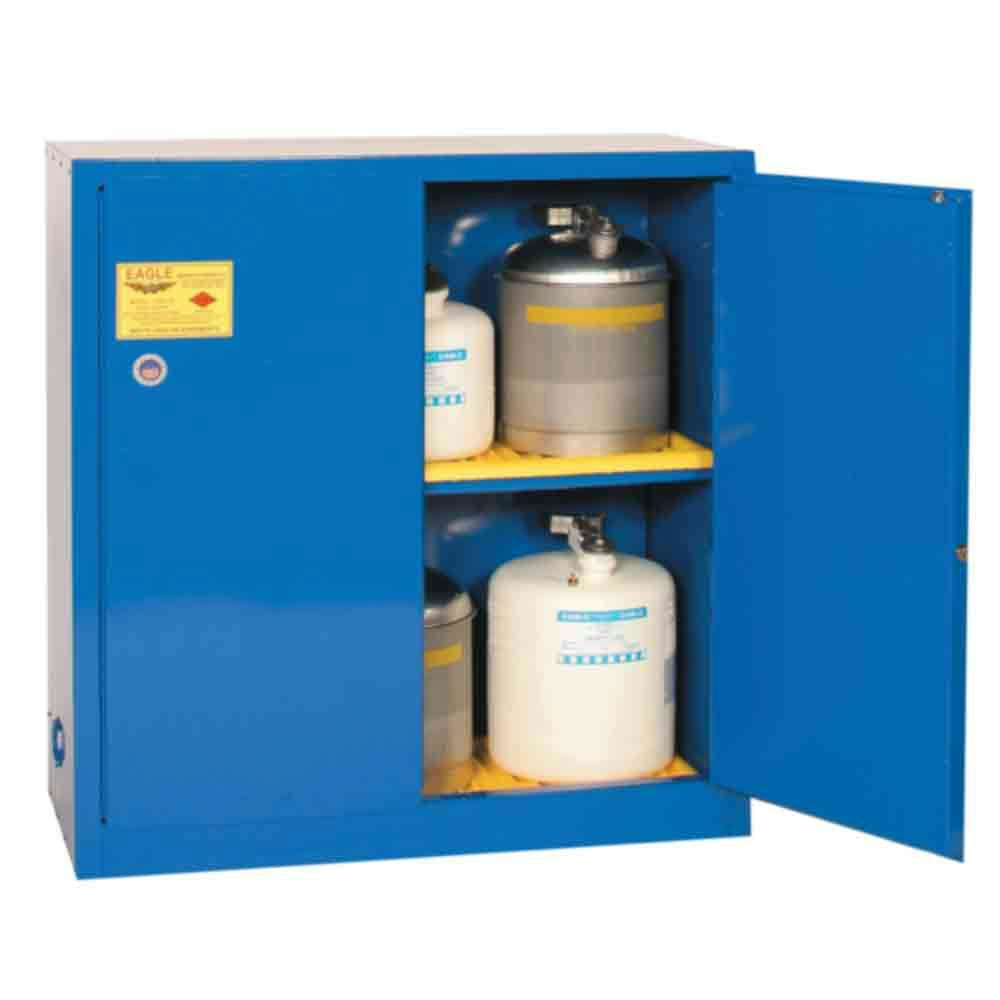 30 Gallon Blue Eagle Acid Cabinet with 2 Manual-Close Doors