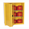 30 Gallon Eagle Flammable Liquids Cabinet with 1 Shelf & 2 Bi-Fold Sliding Self-Latching Doors