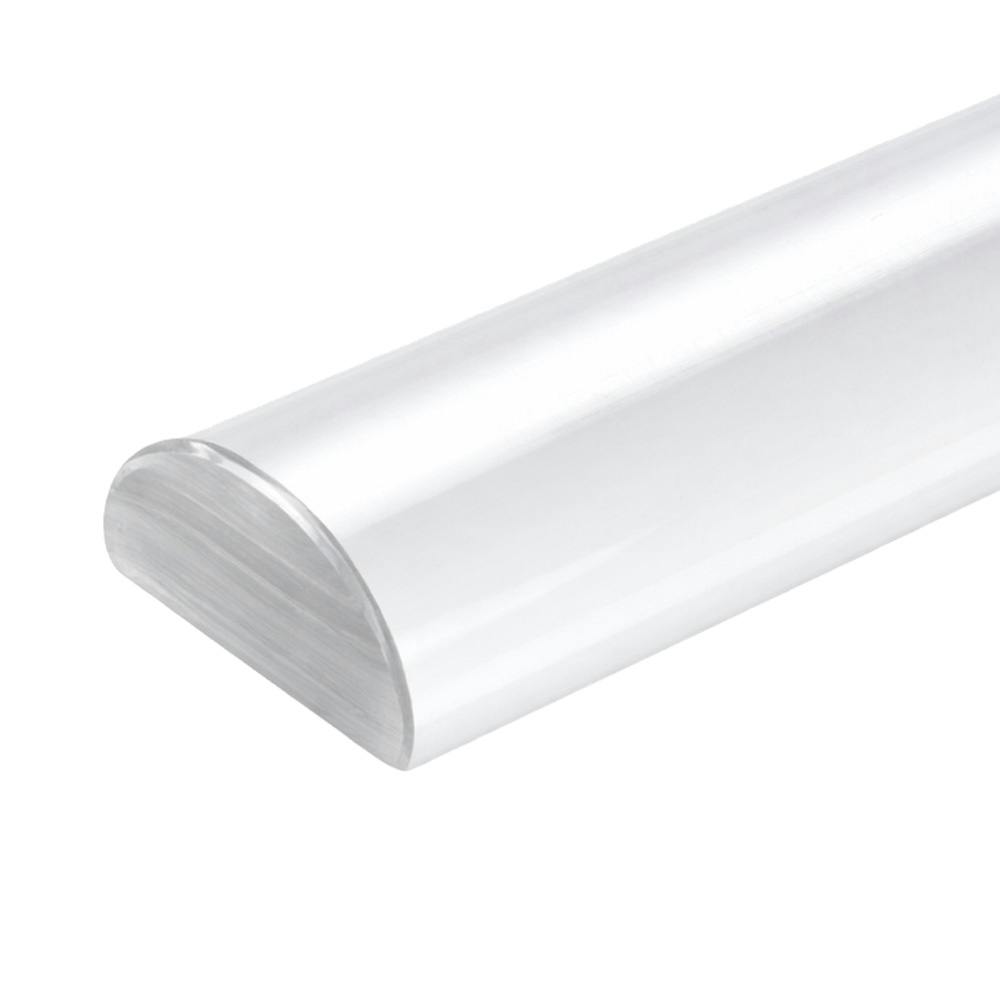 1/2" Clear Extruded Half Round Rod