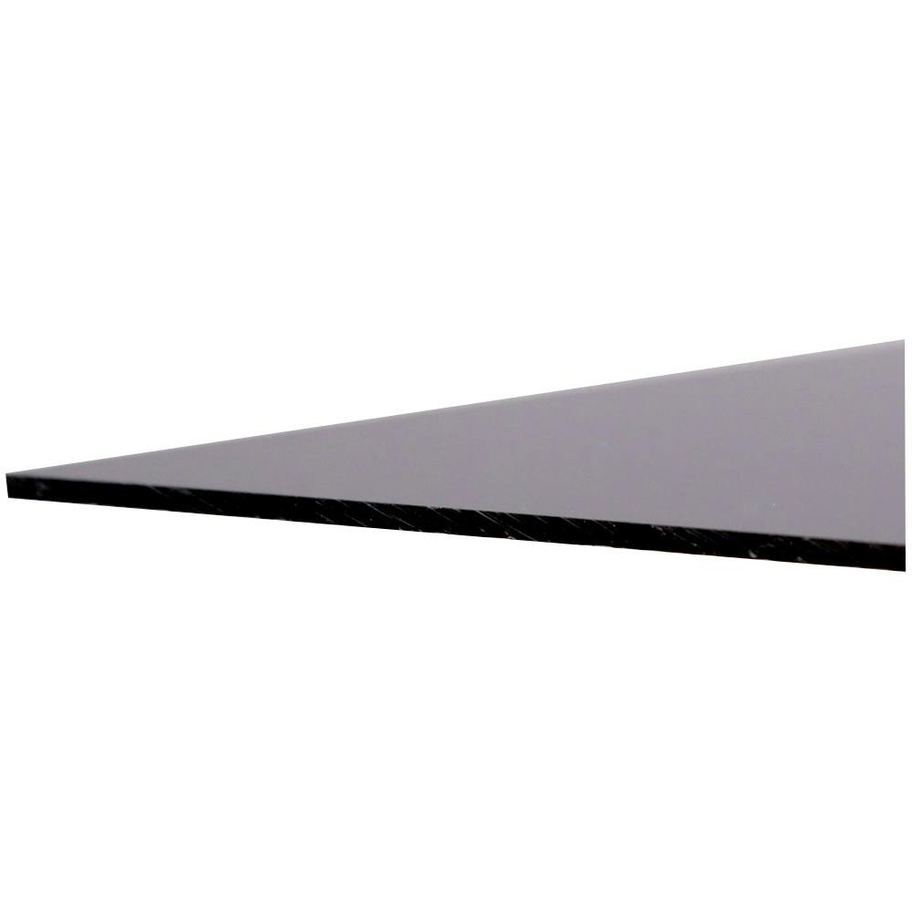 0.125" (3.2mm) x 48" x 48" Black 2025 Opaque Acrylic Sheet