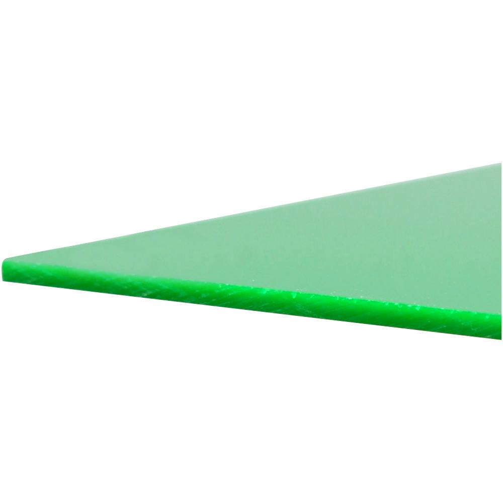 0.250" (6.4mm) x 12" x 24" Green 2108 Translucent Acrylic Sheet