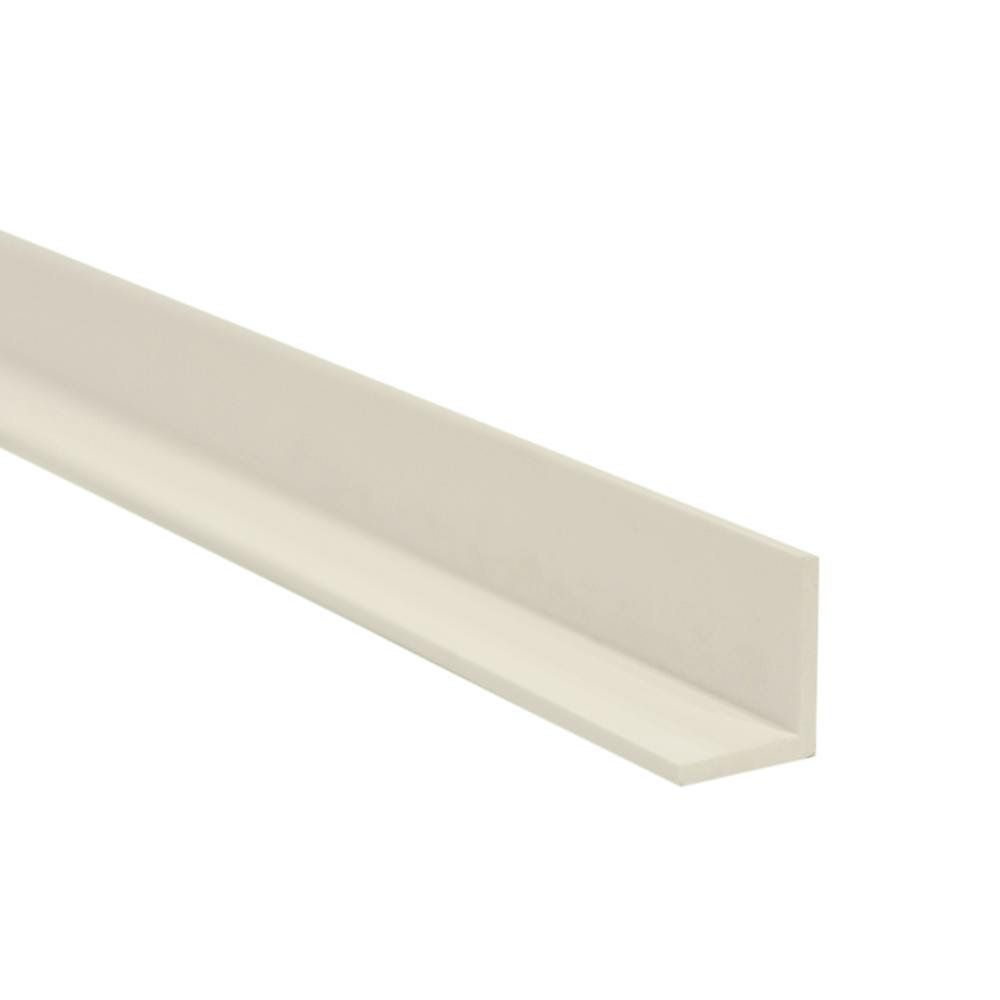 1-1/4" Leg x 1-1/4" Leg x 3/16" Thickness White PVC 90° Angle - 5' Length