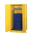 55 Gallon Manual-Close Justrite® Sure-Grip® EX Single Vertical Drum Cabinet with Roller Assembly