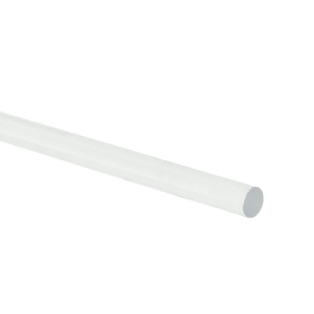 7/8" Dia. Clear PVC Solid Round Rod - 5' Length