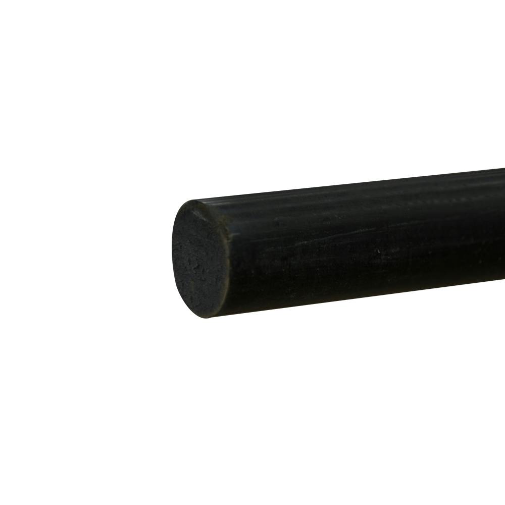 3/4" Dia. Black ABS Solid Round Rod - 8' Length