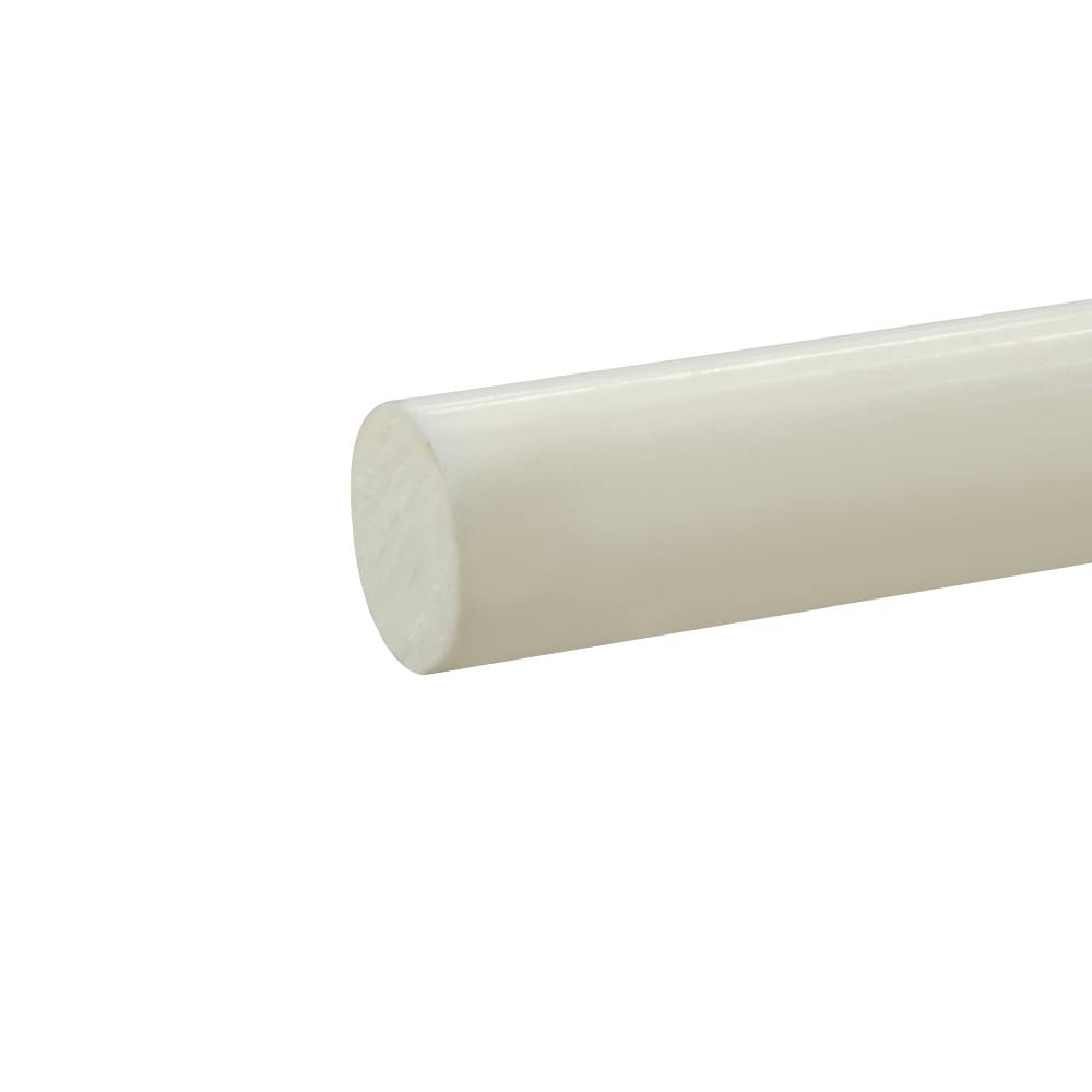 1" Dia. Natural ABS Solid Round Rod - 8' Length