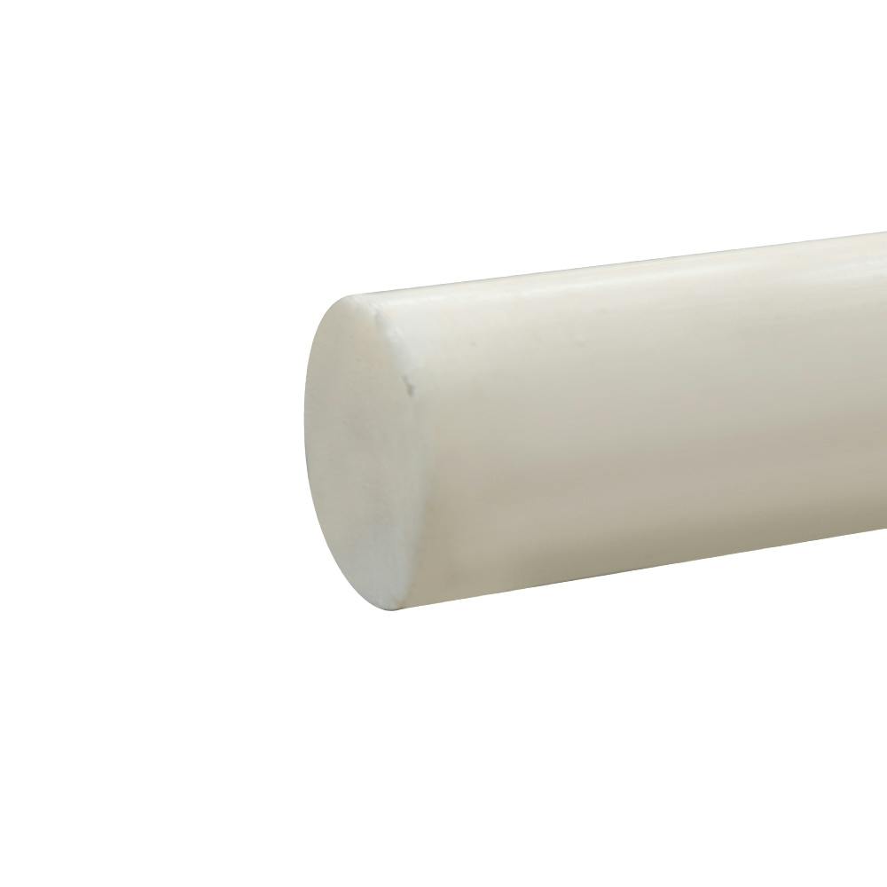 1-1/2" Dia. Natural ABS Solid Round Rod - 8' Length