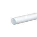 3/8" Dia. White PVC Solid Round Rod - 5' Length