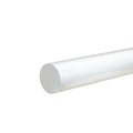 1-1/8" Dia. White PVC Solid Round Rod - 5' Length