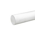1-1/4" Dia. White PVC Solid Round Rod - 5' Length