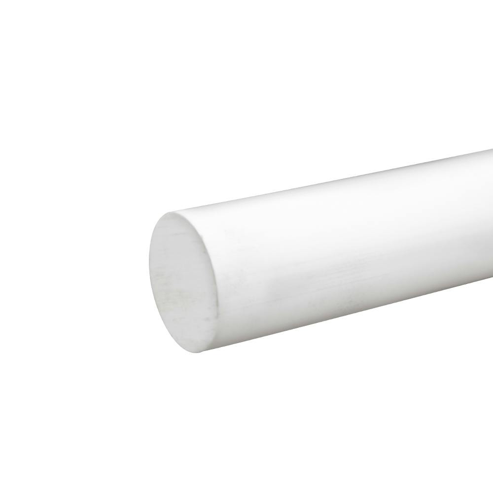 1-1/4" Dia. White PVC Solid Round Rod - 5' Length