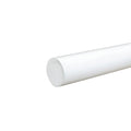 1-1/2" Dia. White PVC Solid Round Rod - 5' Length