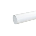 1-5/8" Dia. White PVC Solid Round Rod - 5' Length