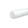 1-3/4" Dia. White PVC Solid Round Rod - 5' Length