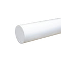 2" Dia. White PVC Solid Round Rod - 5' Length