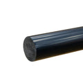 1-3/8" Dia. Black PVC Solid Round Rod - 5' Length