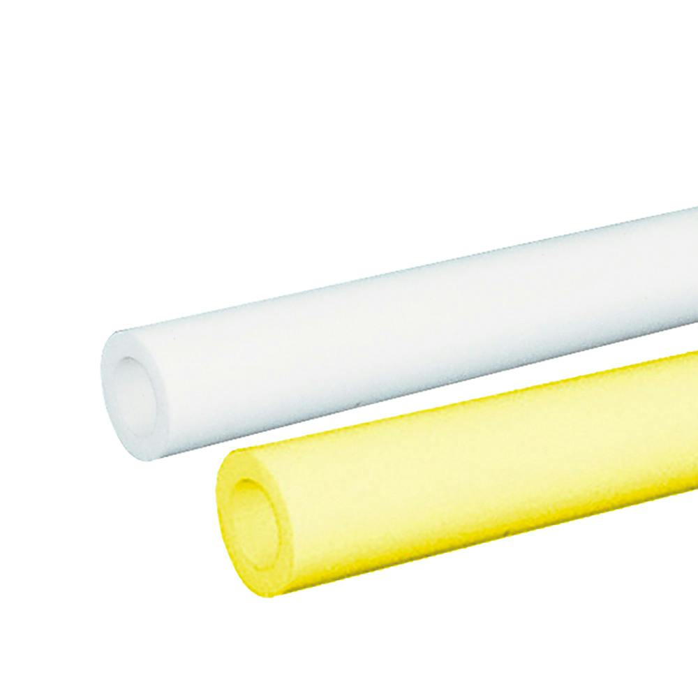 1-1/2" OD x 1" ID x 1/4" Wall Natural UHMW Polyethylene Tubing - 5' Length