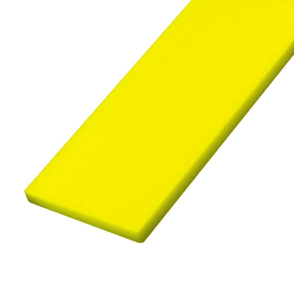 1/2" x 6" Yellow UHMW Polyethylene Rectangular Bar - 10' Length