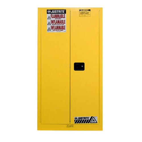 55 Gallon Self -Close Justrite® Sure-Grip® EX Single Vertical Drum Cabinet