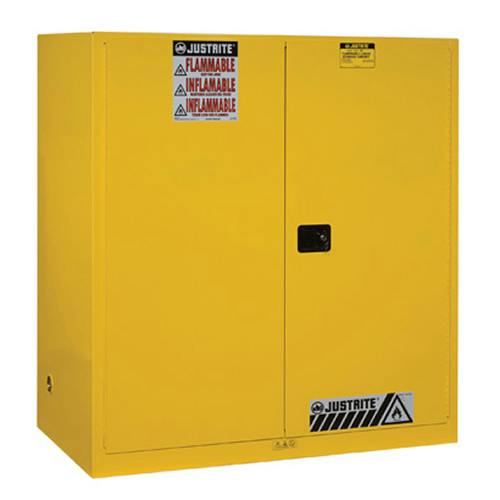110 Gallon Manual-Close Justrite® Sure-Grip® EX Vertical Drum Cabinet