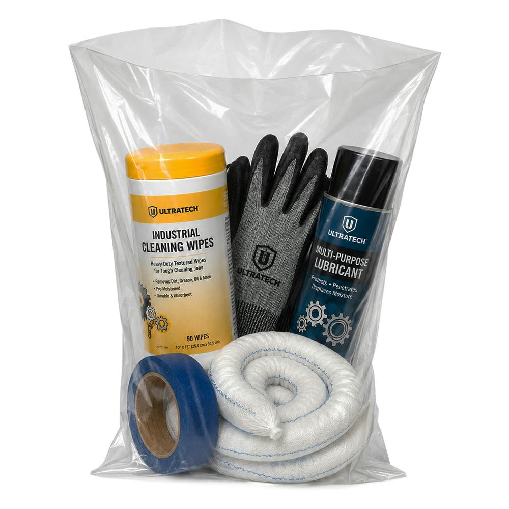 38" W x 54" L x 1.25 mil Thick Clear LLDPE Tuf-R® Flat Bags - Case of 200