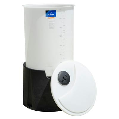 200 Gallon Natural Open-Top Vertical Batch Tank with Bolt On Cover - 36" Dia. x 51" Hgt.