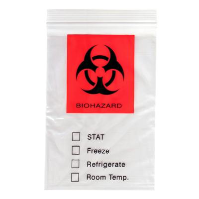12" x 15" 2 mil Biohazard Specimen Bags