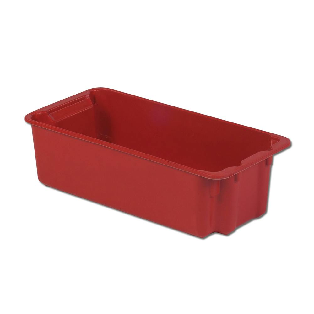 20" L x 10" W x 7" Hgt. Red Nest & Stack Box