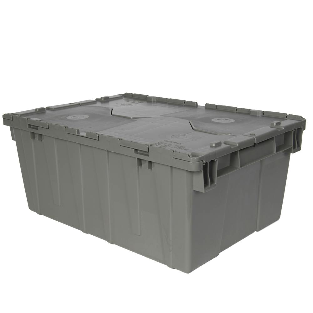 21.9" L x 15.2" W x 9.3" Hgt. Gray Security Shipper Container