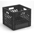 Black Vented Dairy Crate - 13.1" L x 13.1" W x 11" Hgt.