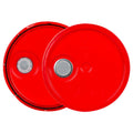 3-1/2 to 5-1/4 Gallon Red HDPE Economy Round Bucket Lid with Pour Spout