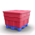 Forest Green Meese Sanitary Bulk Container with Lid (2000 lbs. Capacity) - 45" L x 50" W x 36-1/4" Hgt.