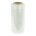 12" W x 1500' L x 80 Gauge Thick Clear LLDPE Hand Stretch Wrap - Case of 4