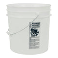 4-1/4 Gallon Natural HDPE Premium Round Bucket with Wire Bail Handle & Plastic Hand Grip (Lid sold separately)