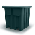 Forest Green Meese Bulk Container with Lid (1500 lbs. Capacity) - 47" L x 47" W x 44-1/4" Hgt.