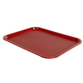 Red Polypropylene Food Tray - 13-13/16" L x 10-11/16" W x 1" Hgt.