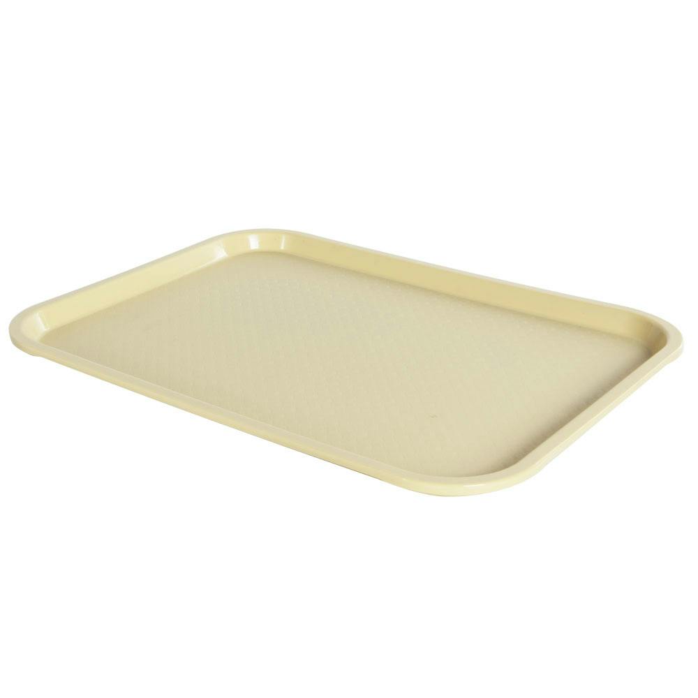 Almond Polypropylene Food Tray - 16-5/16" L x 12-1/16" W x 1" Hgt.