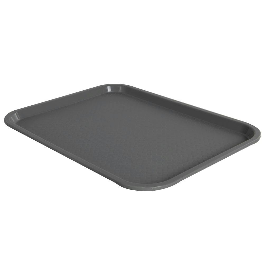 Gray Polypropylene Food Tray - 16-5/16" L x 12-1/16" W x 1" Hgt.