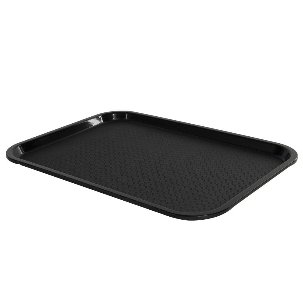 Black Polypropylene Food Tray - 16-5/16" L x 12-1/16" W x 1" Hgt.