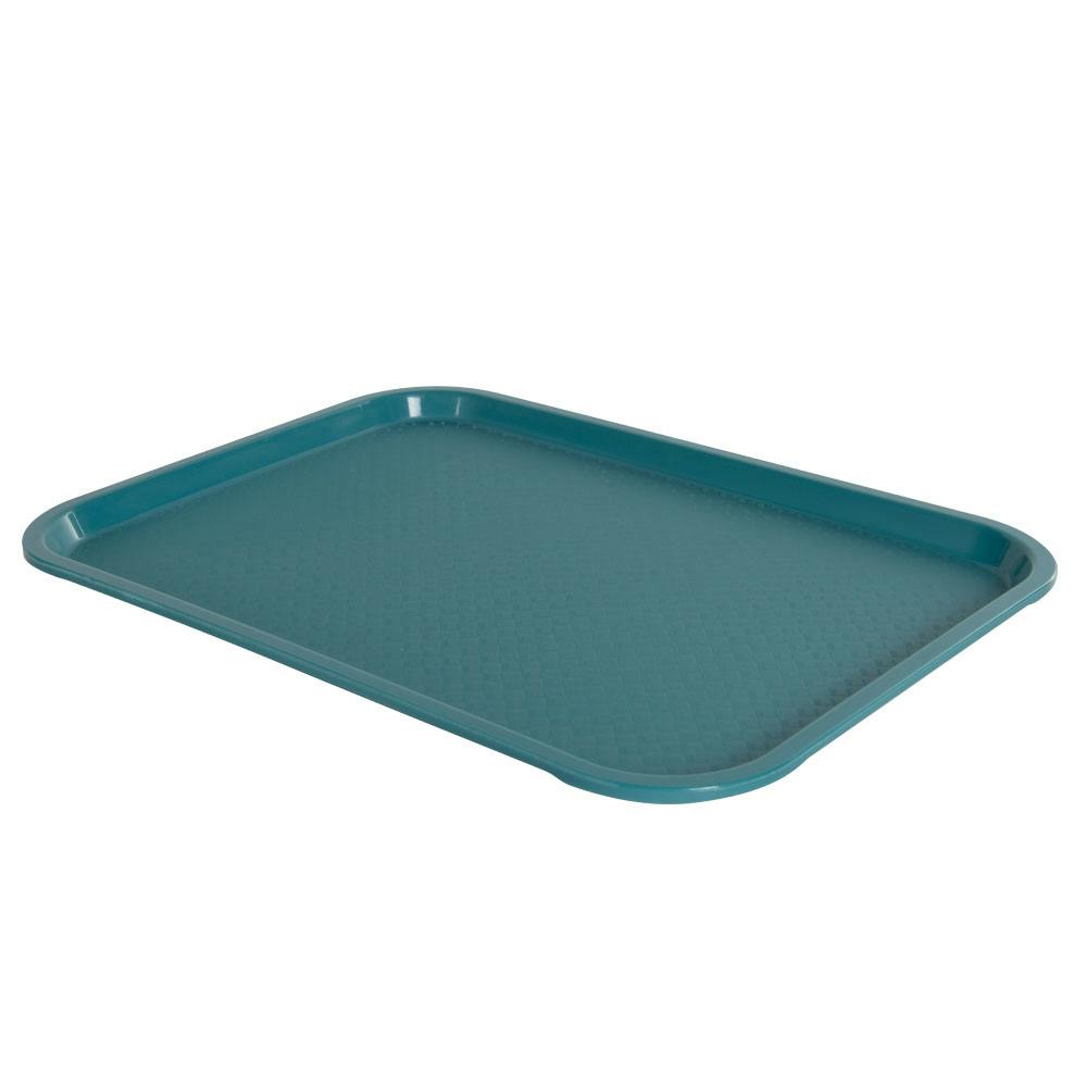 Teal Polypropylene Food Tray - 16-5/16" L x 12-1/16" W x 1" Hgt.