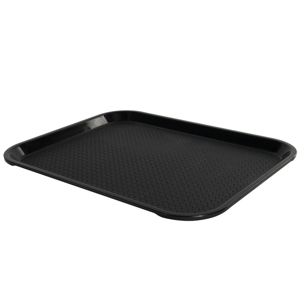 Black Polypropylene Food Tray - 17-7/8" L x 14" W x 1-1/8" Hgt.