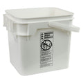 4 Gallon White Life Latch® Square Pail